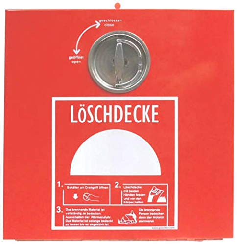 Löschdeckenbehälter Stahlblech inkl. Löschdecke 160x180cm Löschdecke Kasten Box von MBS-FIRE