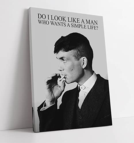 CanvasArtShop Kunstdruck auf Leinwand, Motiv Peaky Blinders Thomas Shelby, gerahmt, 76 x 50 cm