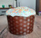 Lot de 12 grands moules en papier Panettone Argenté 9 x 13 cm