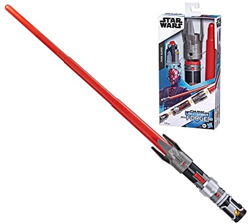 Star Wars Lightsaber Forge Dark Maul Sabre Lumière Rouge Extensible Jouet Personnalisation Jeu de Rôle à partir de 4 Ans