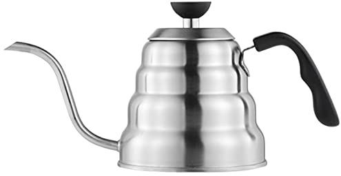 Wilitto Pour Coffee Pot, 1.2L/40 onzas de cuello de cisne, olla de boca estrecha de acero inoxidable 304, olla de té de acero inoxidable quirúrgico, estufa de inducción para calentamiento rápido L