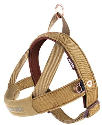 EzyDog Quick Fit Dog Harness - Small, Medium, Large - Reflective Stitching, Water Resistant, No Pull (Corduroy)