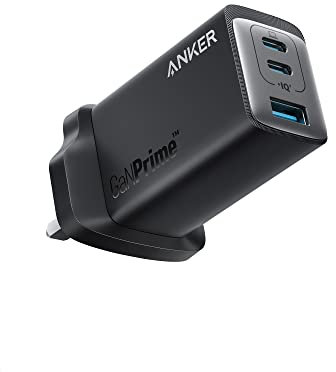 Anker USB C Plug, USB C Charger, 735 Charger GaNPrime 65W, PPS 3-Port Fast Wall Charger for MacBook Pro/Air, iPad Pro, Galaxy S22/S21, Dell XPS 13, Note 20/10+, iPhone 13/Pro, and More