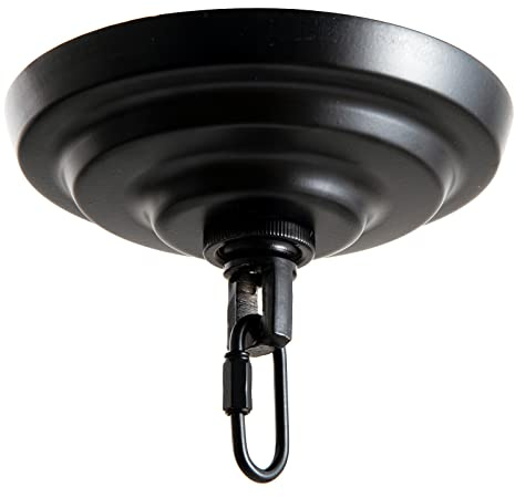 MAYOMAJO 5-5/16 Inches Light Canopy Kit with Heavy Duty, Replacement Cover Plate with Mounting Hardware for Chandelier, Pendant Light, Swag Light, Flower Basket or DIY Projects (Black)