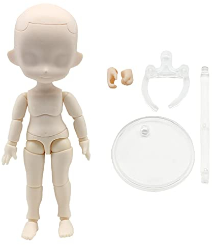 niannyyhouse DOD 13cm Doll Action Figures Body Suitable for 1/12 BJD Dolls Head Dress Up (Super White-Standard Package B)