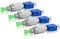 SKYSHL SM 4 Stück FC APC (Stecker) auf LC UPC (weiblich) Hybrid Glasfaser Adapter 9/125um Simplex FC-LC Stecker für OPM/OLS/OTDR/VFL/Glasfaser (FCAM-LCUF4)