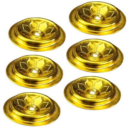 Homoyoyo 6pcs Floating Wick Holders for Butter Lamp Liquid Plant Oil Lamp Supplies for Bedroom Room Office and Temple Use