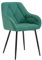 WOLTU Esszimmerstühle 1er Set, für Küche, Wohnzimmer, Schlafzimmer, ergonomische Küchenstühle gepolstert mit Armlehnen, Metallbeinen, Sitzfläche aus Samt, Türkis