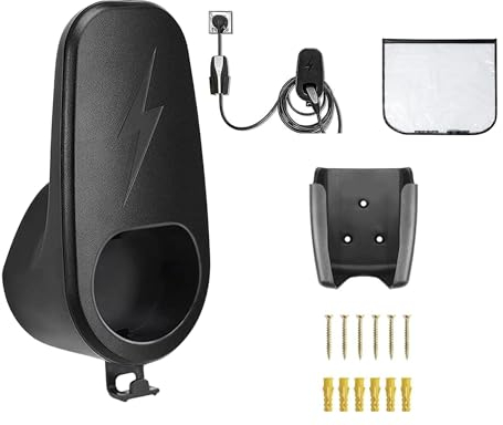 Manori Market Charger Holder, Charger Cable Organizer Type 2, EV Car Cable Holder, Wallbox Motor Wall Mount for Tesla Model 3/S/Y/X, European Standards and Rain Protection