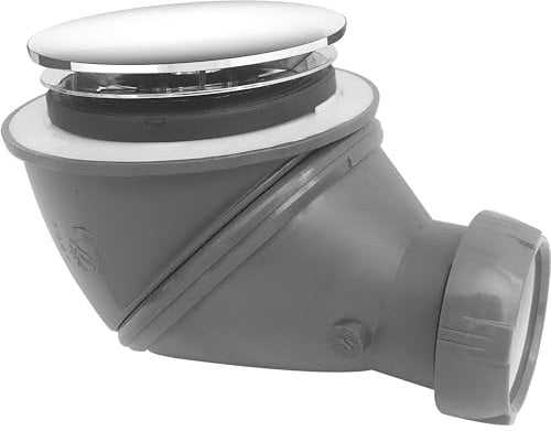Wirquin, chromé 30723215 Bonde de douche James D60 avec sortie orientable à 360°et grille en abs