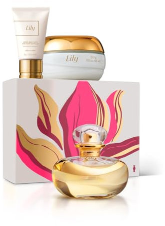 O Boticário Lily Gift Set - Lily EDP 75ml & Satin Moisturiser 250ml - Hand Cream 50g