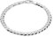 AKA Gioielli® - Herren Damen Armband 925 Sterling Silber - 5mm Breit Armkette Panzerarmband Flache Panzerkette - Länge: 19 cm