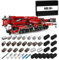 BlocteckToy LTM 11200 Kran Technik Raupenkran Klemmbausteine, 8506 Teile Kranwagen MOC Bagger LKW Kran Baufahrzeug Bauspielzeug Modell mit 20 Motoren und Dreistufiger Auslege
