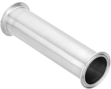 PATIKIL 2in OD Tri Clamps Tube, Sanitary Tri Clamps Spool Tube with 64mm Ferrule Flange, 304 Stainless Steel, 200mm/7.87in L