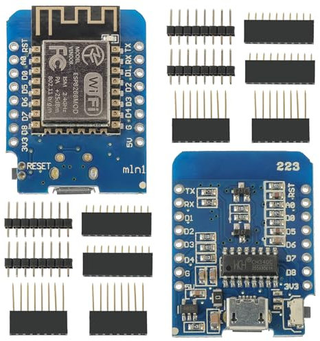 EPLZON 2 Stück ESP8266 Mini Entwicklungsboard ESP8266-12F Basiertes Wireless NodeMcu Lua WiFi Modul Micro-USB Stecker Kompatibel mit Arduino