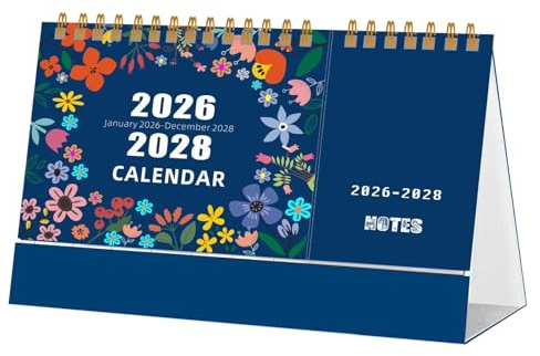 Agenda mensile per 3 anni 2026-2028, da gennaio a dicembre, organizer settimanale giornaliero per casa, ufficio, scrivania, elegante calendario per studenti, insegnanti e professionisti,