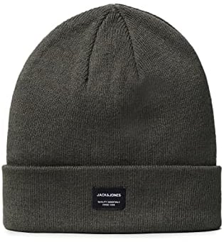 JACK & JONES Herren Strickmütze JJDNA Beanie NOOS 12092815, Einfarbig, Gr. One Size, Grün (Forest Night)