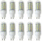 Aoxdi 10 Stück LED Strahler Lampe GU10 Sockel 7 Watt, Warmweiß, 48 SMD 5730 LED GU10 Lampe Energiesparlampe 7W, AC220-240V