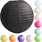 Time to Sparkle Tissue Paper Round Lanterns LampShade Lamp Shade Wedding Birthday Party Decoration | Black, 8(20cm) |