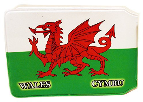 (80+ Designs) Bus Pass Wallet Credit Travel Rail Ticket Card Holder for Oyster Zip Business ID Card - Bifold - Party Bag Gift School Leaver (Wales Welsh)