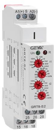 GAEYAELE Asymmetric Cycle Timer 2SPDT Relay 16A AC/DC12V-240V Electronic Repeat Relay(GRT8-S2,AC/DC12V-240V)