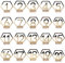Amosfun 1-20 Hochzeit Tischnummern Acryl Spiegel Silber Zahlen platzhalter Tischständer Karten Nummernschild Dekore für Hochzeit Geburtstag (Golden)