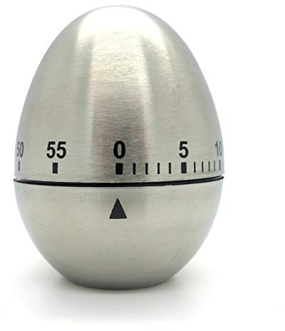 Starlet24 Eieruhr Kurzzeitmesser Küchentimer Küchenwecker Eiform aus rostfreiem Edelstahl