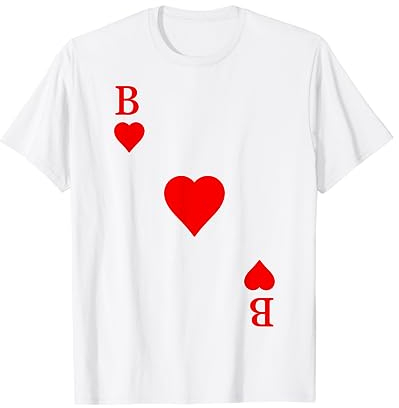 Spielkarte Herz Bube Herzbube Fasching Karneval Kostüm Paare T-Shirt
