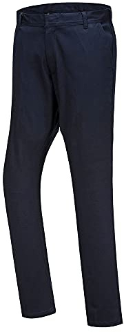 Portwest Stretch Slim Chino Trouser, Size: 3One Size, Colour: Dark Navy Short, S232DNS30