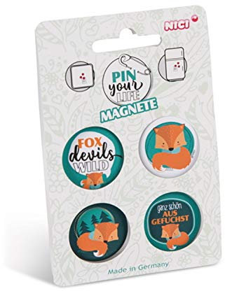 NICI 46480 4er-Set Ausgefuchst-Magnete Ø 32 mm