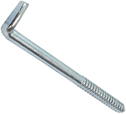 AERZETIX - C44756 - Satz von 10 - Holzschrauben mit gewinde - schraubhaken typ L für holz - mit holzgewinde - Ø10x133mm - aus verzinktem stahl metall - heimwerker renovierung montagewerkzeug