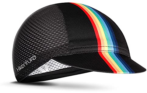 Hikenture Cycling Cap for Men and Women,Bike Hat with Visor Summer Sun Hat(Black)