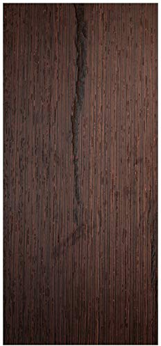 Wallario Selbstklebende Türtapete mit Schutzlaminat Holz-Optik Textur dunkelbraunes Holz - Türposter 100 x 220 cm Abwischbar, rückstandsfrei zu entfernen