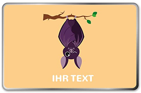 STEMPEL-FABRIK – personalisierte Metalldose eckig (20x13x5 cm | Fledermaus) mit Namen – bedruckte Geschenkdose für Kinder – Keksdose mit Tiermotiv – Vorratsdose für Kekse, Plätzchen, Kaffee, Tee uvm.