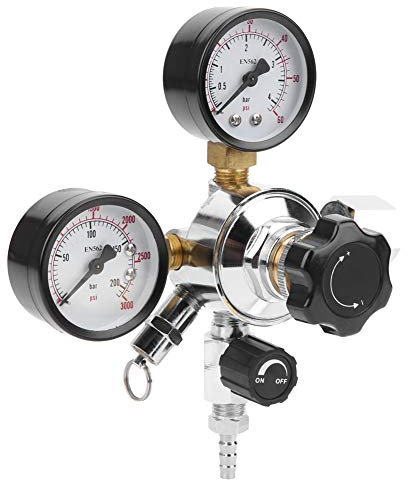 Regulador de CO2, Válvula de calibre doble del regulador de CO2, para el equipo de montaje de la línea de gas de la cerveza casera