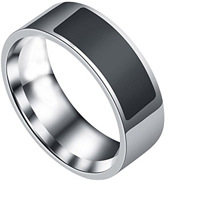 NFC Smart Ring für Herren und Damen - Multifunktionaler Wasserdichter Intelligenter Digital Ring für Android/Windows NFC-Smartphone-Zubehör (69.7 (22.2), Silber-2)