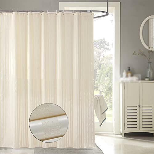 DEARARTBath Rideau de Douche Beige Vif, 150cm (W) × 180cm (L) Tissu Rideau de Douche en Polyester avec Crochets Grommet, Machine résistante à l'eau Lavable