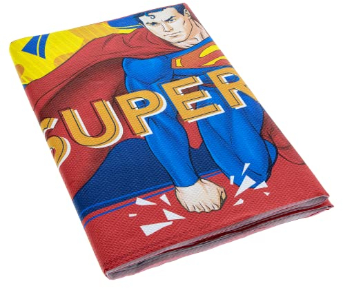 Party Factory `Superman´ Tischdecke, 120x180cm, bunt, Partytischdecke aus Papier für Kindergeburtstag oder Mottoparty