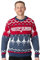 Top Gun Adults Christmas Jumper | Mens Ladies Fighter Jet Plane Movie Logo Festive Navy Red Knitted Sweater | Xmas Gifts for Him Her
