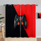 ANHOPE Schwarz Rot Gamer Gamepad Vorhänge mit Ösen Blickdichte Gardinen Thermo Vorhang Blackout Curtain Schlafzimmer Wohnzimmer Kinder Jungen Mädchen Verdunklungsvorhänge 2er Set H 213 x B 140 cm