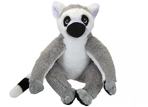 Adorable Multicolor Eco Plush Lemur - 22.86cm (1 Pc.) - Sustainable & Soft Lemur Companion - Perfect Cuddly Eco-friendly Gift for All Ages