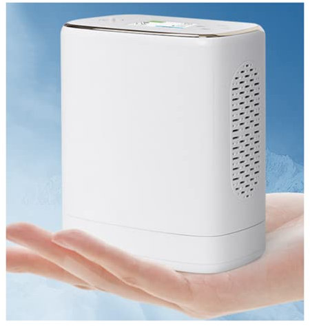 Generatore di Concentratore di Ossigeno Portatile, Ossigeno a Impulsi e Frequenza Costante, Inalatore di Ossigeno ad Alta Purezza al 96%, 1-3 L/min, Aree ad Alta Quota Superiori a 5000m.,White