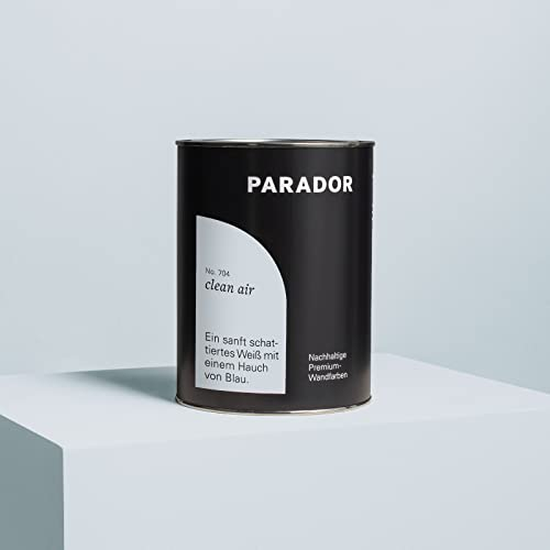 Parador Wandfarbe Clean Air weiß hellblau pastell 2,5 L - nachhaltige Premium Innenfarbe matt - hohe Deckkraft tropffest spritzfest ergiebig schnelltrocknend geruchsneutral vegan