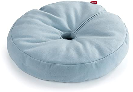Hoopo® Donut-Katzenbett | Luxus Design | Ultraweich | Waschmaschine waschbar (Hellblau)