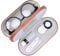 Muf 2 in 1 Contact Lens Case and Glasses Case,Double Sided Dual Use Design,Leak Proof & Portable,Tweezer and Contact Lens Solution Bottle Included for Travel Kit(Walnut Wood)
