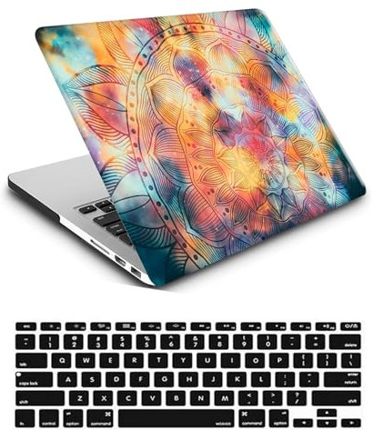 Funda Dura Compatible con MacBook Pro 15 Pulgadas 2019 2018 2017 2016 Modelo A1990 A1707 con Touch Bar y Touch ID, Plástico Carcasa Cubierta Protectora & Cubierta para Teclado - Tótem de Color