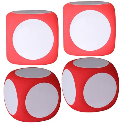 Kisangel Trocken Abwischbare Würfel 4 Stück 6 cm DIY-Rohlingswürfel Große Schaumstoffwürfel Blanko Beschreibbare Abwischbare Würfel Beschreibbare Riesenwürfel Kubische Löschbare