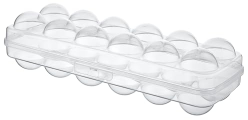 Best House Heavy Duty Clear Plastic Egg Storage Box Trays Touch and Lock Egg Box, 12 Eggs For Each Egg Holder, Baskets For Kitchen (Pack of 2)