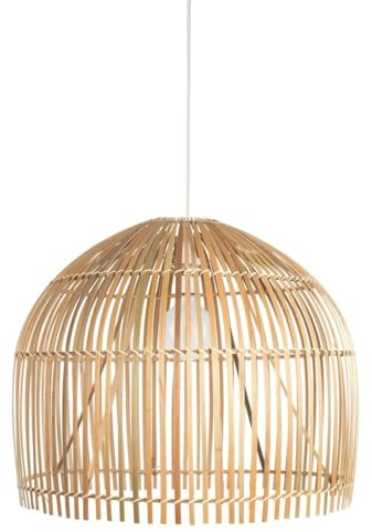Licht-Erlebnisse Hängeleuchte Bambus Korb Ø 60 cm H: max. 1,6 m verstellbar Natur E27 Boho Modern Hängelampe Wohnzimmer Pendelleuchte Esszimmer
