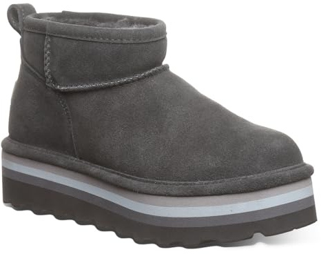 BEARPAW Retro Shorty Boots for Women Graphite Size 10 | Comfortable Warm Wool Lining | Women's Winter Ankle Boots